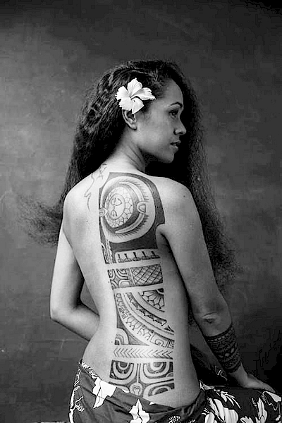 Surfer girl tattoo